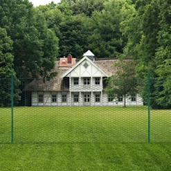Verkkoaita tolpilla teräs 25x1.5m silmäkoko 25mm vihreä