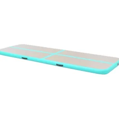 Voimistelumatto, täytettävä, pumpulla, 300x100x10cm, PVC, vihreä