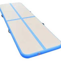 Voimistelumatto, täytettävä, pumpulla, 500x100x10cm, PVC, sininen