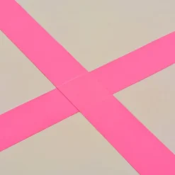 Voimistelumatto, täytettävä, pumpulla, 500x100x10cm, PVC, pinkki