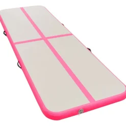 Voimistelumatto, täytettävä, pumpulla, 800x100x10cm, PVC, pinkki