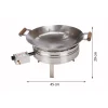 Wokkisetti GrillSymbol PRO-450-INOX Ø 45 cm D-300 kaasupoltin säädinletkusetti teräs