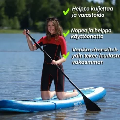 2x SUP-lautasetti Deep Sea Kayak Pro ilmatäytteinen 300 cm 15 PSI sininen