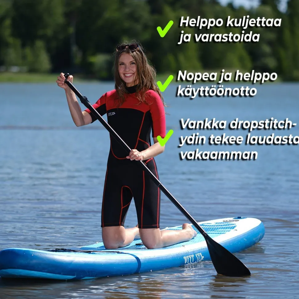 2x SUP-lautasetti Deep Sea Kayak Pro ilmatäytteinen 300 cm 15 PSI sininen